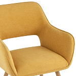 Стул в рогожке желтого цвета NEASAN STOOL варинант исполнения - 7 | Loft Concept в Челябинске