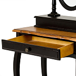 Трельяж черный из массива березы с зеркалом и ящиком Vintage варинант исполнения - 2 | Loft Concept в Челябинске