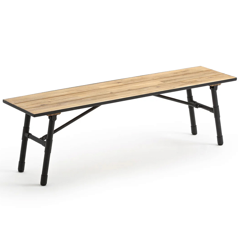 Скамья с сиденьем из массива акации Damon Industrial Wooden Bench Древесина Черный Скамья с сиденьем из массива акации Damon Industrial Wooden Bench Древесина Черный в Челябинске | Loft Concept