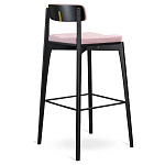 Барный стул из массива ясеня с обивкой из рогожки Elegant Ash Shape варинант исполнения - 3 | Loft Concept в Челябинске