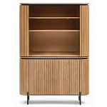 Буфет высокий из дерева манго и металла с открытыми полками и 2-мя дверцами Toinette варинант исполнения - 3 | Loft Concept в Челябинске