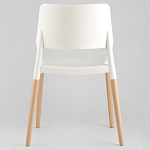 Пластиковый стул на ножках из массива бука Ferret White варинант исполнения - 6 | Loft Concept в Челябинске