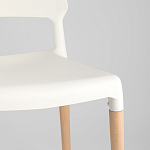 Пластиковый стул на ножках из массива бука Ferret White варинант исполнения - 8 | Loft Concept в Челябинске
