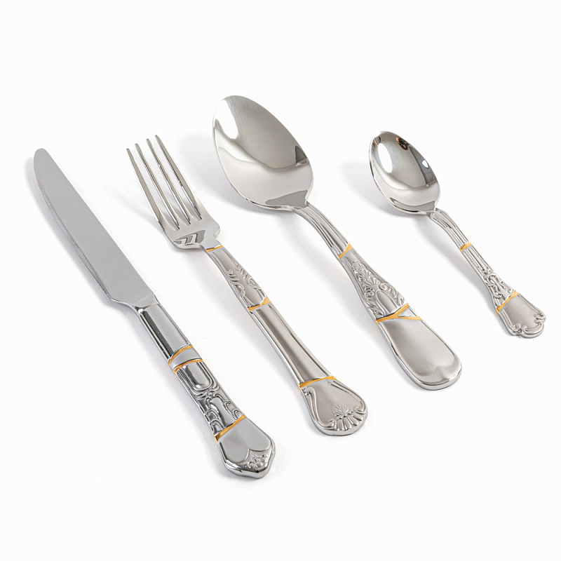 Набор столовых приборов Seletti Cutlery set Сталь Набор столовых приборов Seletti Cutlery set Сталь в Челябинске | Loft Concept