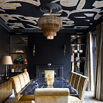 Обои ручная роспись в стиле Арт-деко Symphony Original colourway on Flint silk dupion варинант исполнения - 2 | Loft Concept в Челябинске