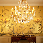 Обои ручная роспись Badminton Deep Rich Gold gilded paper варинант исполнения - 4 | Loft Concept в Челябинске