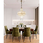 Люстра с декором из мрамора и хрусталя Dione Marble Crystal Chandelier варинант исполнения - 2 | Loft Concept в Челябинске