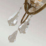 Бра с овальным зеркальным основанием с лампой в виде свечи и хрустальными подвесками Feiss варинант исполнения - 4 | Loft Concept в Челябинске