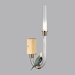 Бра с прозрачной изогнутой трубкой и декоративной фигуркой птицы Ganthea варинант исполнения - 3 | Loft Concept в Челябинске