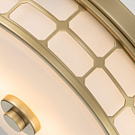 Потолочный светильник для ванных комнат цвета латунь в виде металлической клетки с геометрическими узорами Quoizel варинант исполнения - 4 | Loft Concept в Челябинске