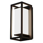 Уличный настенный светильник прямоугольный с чёрной рамкой Высота 35 см Geometric Glow варинант исполнения - 1 | Loft Concept в Челябинске