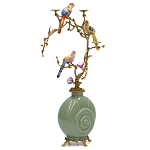 Фарфоровый подсвечник с бронзовым декором Eden Garden варинант исполнения - 2 | Loft Concept в Челябинске