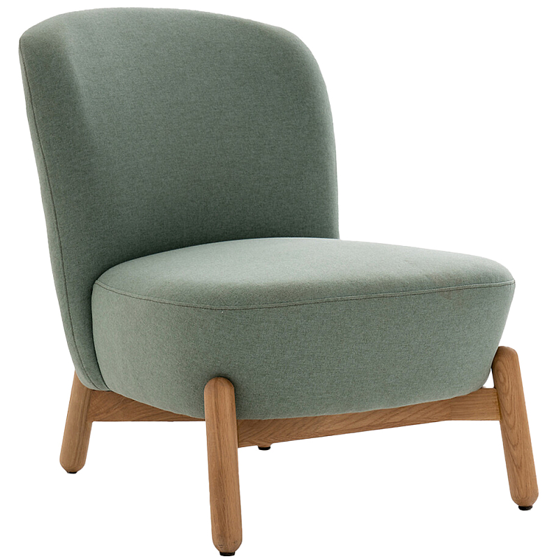 Кресло на деревянных ножках Olguin Green Chair Зеленый шалфей Древесина Кресло на деревянных ножках Olguin Green Chair Зеленый шалфей Древесина в Челябинске | Loft Concept