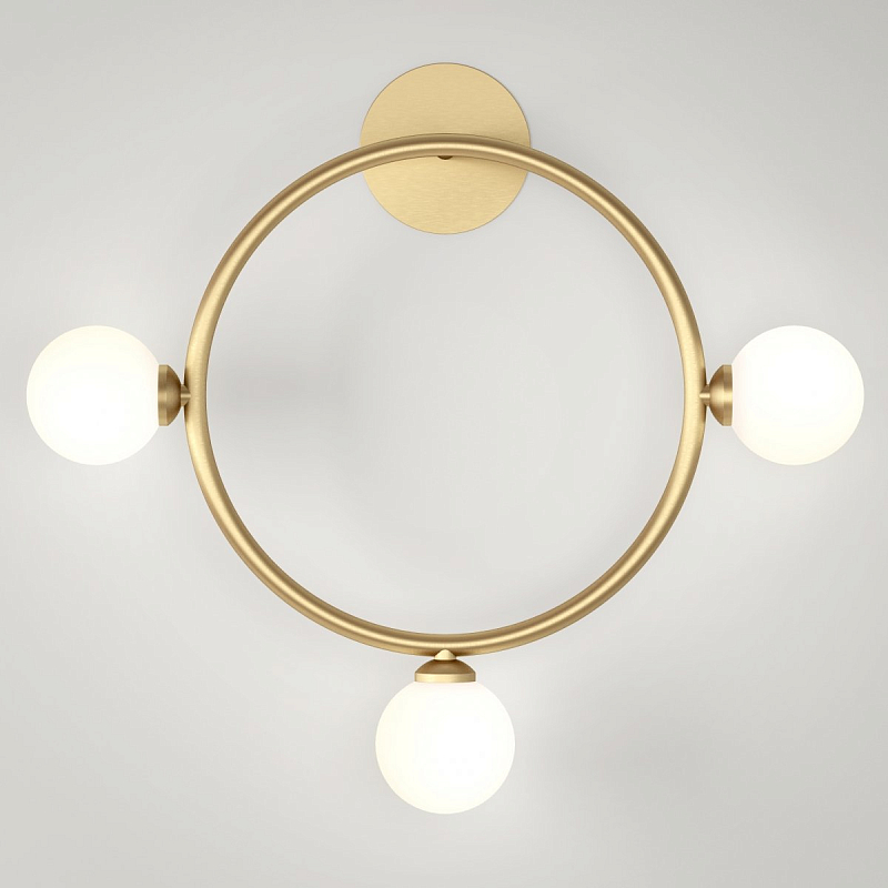 Бра Areti Circle Wall Золотой Белый Бра Areti Circle Wall Золотой Белый в Челябинске | Loft Concept