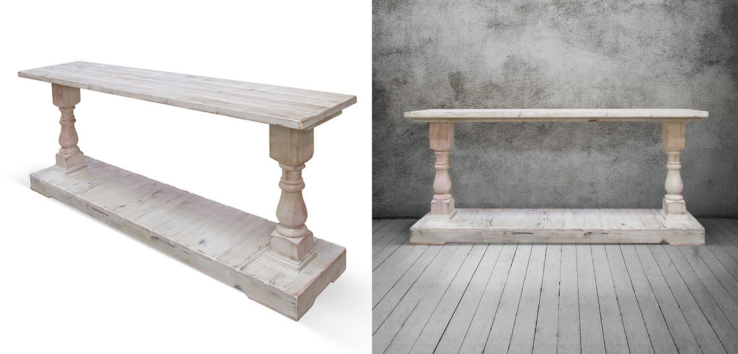 Консоль Oxford Washed Antique White Console Консоль Oxford Washed Antique White Console - Loft-Concept в Челябинске