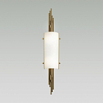 Бра с цилиндрическим белым плафоном на бронзовом основании с вертикальным декором из металлических трубок Sohne варинант исполнения - 2 | Loft Concept в Челябинске