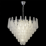 Люстра с подвесками из рифленного стекла в форме капель Textured Glass Chandelier варинант исполнения - 5 | Loft Concept в Челябинске