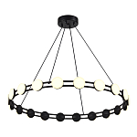 Люстра кольцевая с круглыми светодиодными источниками света Maxine Light варинант исполнения - 4 | Loft Concept в Челябинске