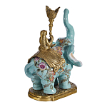 Подсвечник в виде слона из фарфора с бронзовыми элементами Elephant in the Garden of Eden варинант исполнения - 3 | Loft Concept в Челябинске