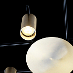 Потолочный светильник с 8-ю цилиндрическими плафонами цвета латунь TRIBES CHANDELIER варинант исполнения - 5 | Loft Concept в Челябинске