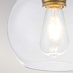 Подвесной светильник латунного цвета с прозрачным стеклянным плафоном Feiss варинант исполнения - 8 | Loft Concept в Челябинске