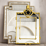 Зеркало прямоугольное Golden Classic Ornament Mirror варинант исполнения - 5 | Loft Concept в Челябинске