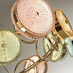 Люстра с плафонами из разноцветного стекла Glass Peonies варинант исполнения - 4 | Loft Concept в Челябинске