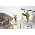 Столик дизайнерский Beige marble варинант исполнения - 3 | Loft Concept в Челябинске