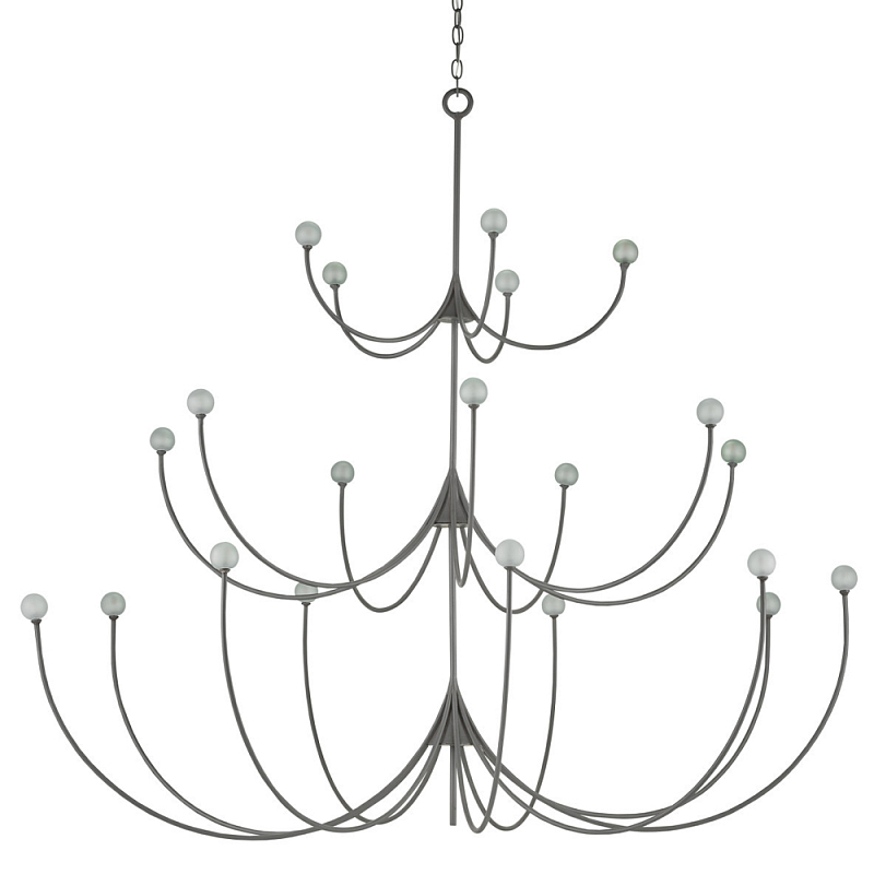 Люстра многоярусная светодиодная Traditional Clean Lines Серый Люстра многоярусная светодиодная Traditional Clean Lines Серый в Челябинске | Loft Concept