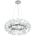 Круглая подвесная люстра Crystal Dandelions Chrome Chandelier варинант исполнения - 2 | Loft Concept в Челябинске