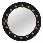 Зеркало черное с круглыми золотыми декоративными элементами Prince of the Church варинант исполнения - 1 | Loft Concept в Челябинске