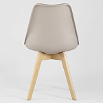 Стул с основой из пластика и мягким сиденьем Arvika Beige варинант исполнения - 4 | Loft Concept в Челябинске