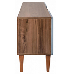 ТВ-тумба серая из массива бука с 2-мя дверками и ящиком Wenge Light варинант исполнения - 3 | Loft Concept в Челябинске