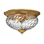 Потолочный светильник цвета латунь с прозрачным рифленым плафоном в форме чаши Hinkley варинант исполнения - 1 | Loft Concept в Челябинске