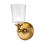 Бра для ванных комнат с прозрачным плафоном из стекла с пузырьками на основании цвета латунь Feiss варинант исполнения - 1 | Loft Concept в Челябинске