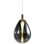 Подвесной светильник со стеклянным плафоном в форме капли дымчатого цвета NAOMI drop smoke варинант исполнения - 3 | Loft Concept в Челябинске