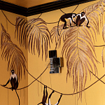 Обои с вышивкой ручной работы Étienne Original colourway on wool sateen варинант исполнения - 6 | Loft Concept в Челябинске