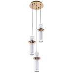 Подвесной светильник золото Trio Odile Acrylic Tube Hanging Lamp Gold варинант исполнения - 3 | Loft Concept в Челябинске