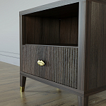 Прикроватная тумбочка с полкой Elsa Dreams Walnut  варинант исполнения - 3 | Loft Concept в Челябинске