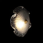 Бра в форме прозрачного стеклянного цветка с рельефной текстурой Textured Glass варинант исполнения - 2 | Loft Concept в Челябинске