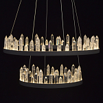 Люстра с двумя кольцами черного цвета с хрустальными элементами QUARTZ CRYSTAL варинант исполнения - 5 | Loft Concept в Челябинске