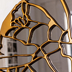 Зеркало кругле в декоративной раме золотого цвета Golden Ratio варинант исполнения - 2 | Loft Concept в Челябинске