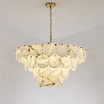 Люстра подвесная четырехъярусная с подвесками в форме дисков Cryptocrystalline Stone варинант исполнения - 7 | Loft Concept в Челябинске