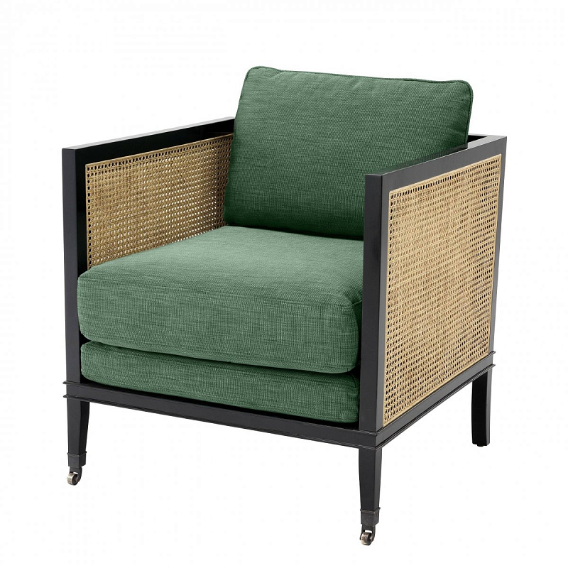 Кресло Eichholtz Chair Lauriston Зеленый Черный Кресло Eichholtz Chair Lauriston Зеленый Черный в Челябинске | Loft Concept