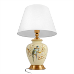 Настольная лампа бежевая с изображением птиц Slip Away варинант исполнения - 3 | Loft Concept в Челябинске