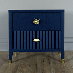 Тумба прикроватная с двумя ящиками Elsa Dreams Blue варинант исполнения - 5 | Loft Concept в Челябинске