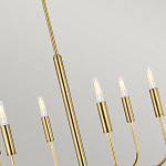 Люстра с 6-ю лампами на тонких изогнутых рожках в современном стиле Feiss варинант исполнения - 6 | Loft Concept в Челябинске