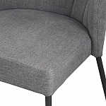 Стул серый с широкой закругленной спинкой Chair Gray Attractive варинант исполнения - 7 | Loft Concept в Челябинске