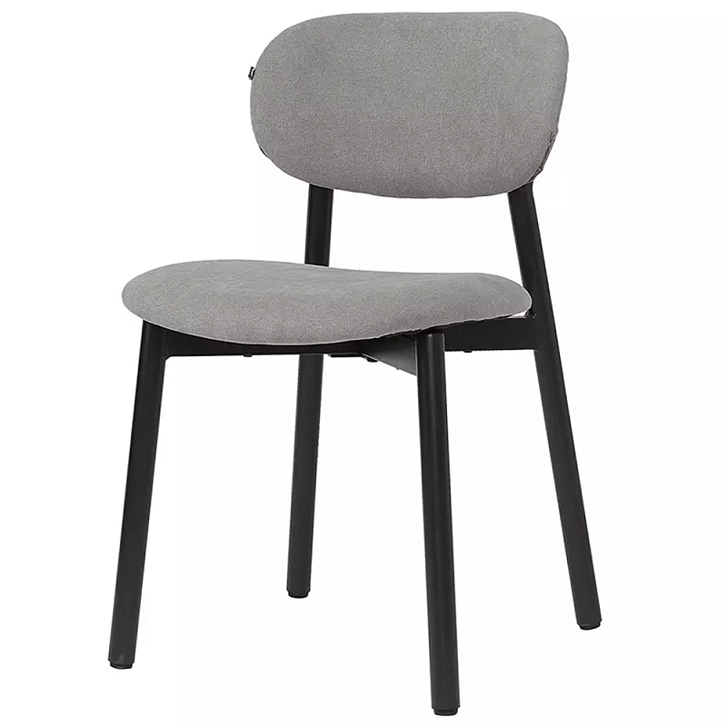 Стул с мягким сиденьем и спинкой Chair with Soft Seat and Back Кремовый Серый Стул с мягким сиденьем и спинкой Chair with Soft Seat and Back Кремовый Серый в Челябинске | Loft Concept
