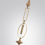 Подвесной светильник со стеклянным плафоном и декоративной вставкой из текстурного камня Tectona  варинант исполнения - 6 | Loft Concept в Челябинске